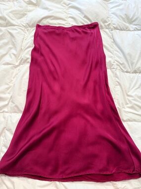 A punch of color in a midi skirt